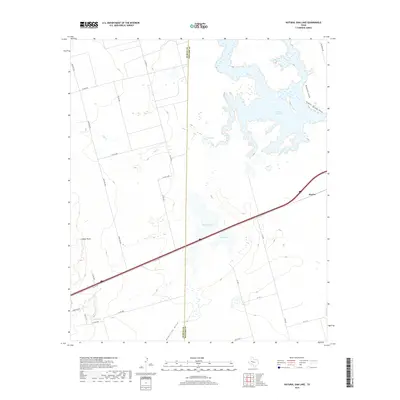 2019 Map of Natural Dam Lake, 2019 Print
