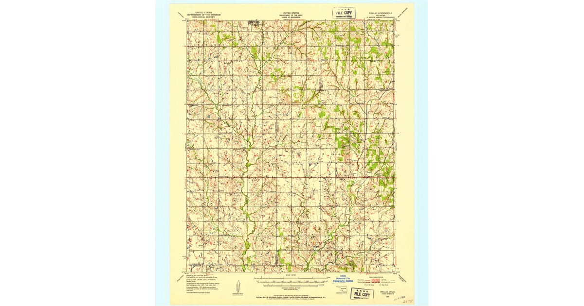 Old Maps of Central High OK for - Nellie Comanche County Ok Usgs Topo 1949 P1953 Og 1200x630 