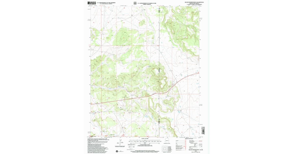 1997 Map of Nelson Reservoir NE, Apache County, AZ — High-Res | Pastmaps