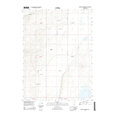 2014 Map of Neponset Reservoir NW, 2014 Print