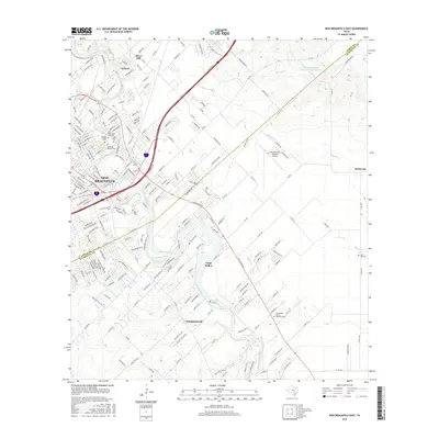 2016 Map of New Braunfels East, 2016 Print