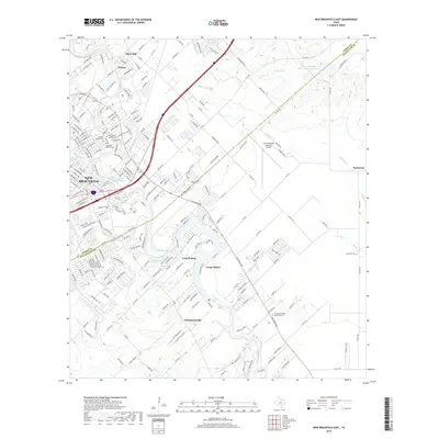 2019 Map of New Braunfels East, 2019 Print
