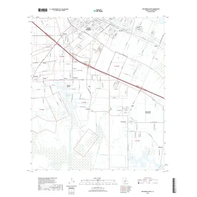 2018 Map of New Iberia South, 2018 Print