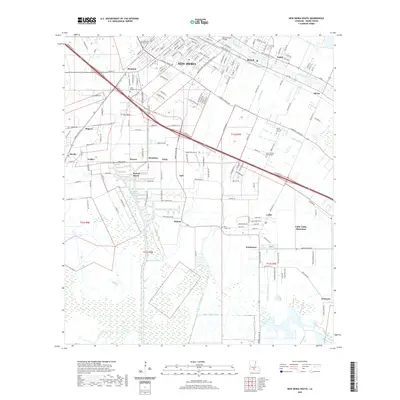2020 Map of New Iberia South, 2020 Print