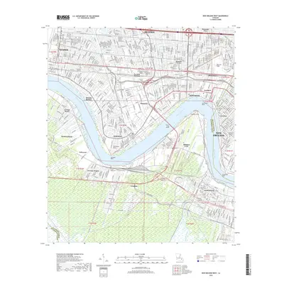 2018 Map of New Orleans West, 2018 Print