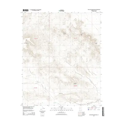 2014 Map of New Water Mountains, 2014 Print