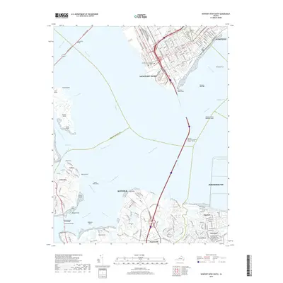 2019 Map of Newport News South, 2019 Print