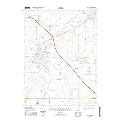2016 Map of Newton Falls, 2016 Print