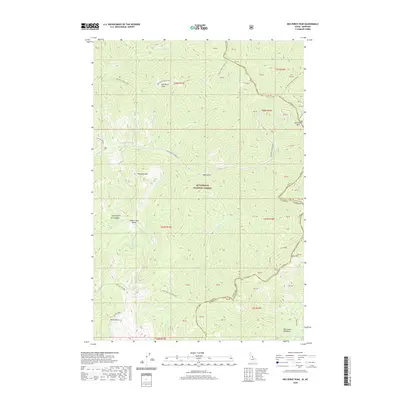 2020 Map of Nez Perce Peak, 2020 Print