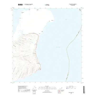 2017 Map of Niihau North, 2017 Print