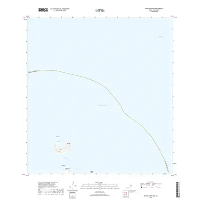 2017 Map of Niihau North OE N, 2017 Print