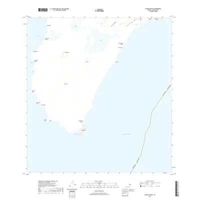 2017 Map of Niihau South, 2017 Print