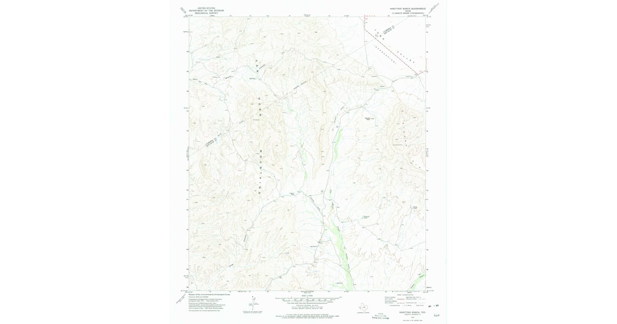 1972 Map of Ninetysix Ranch, Culberson County, TX — High-Res | Pastmaps