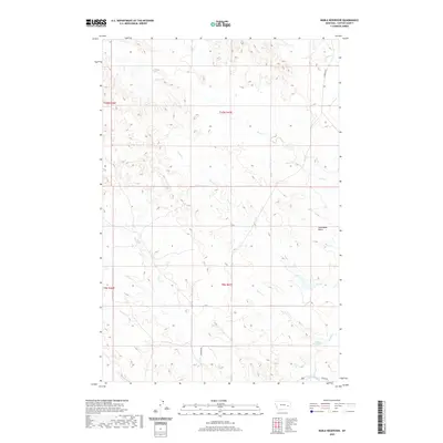 2020 Map of Noble Reservoir, 2020 Print