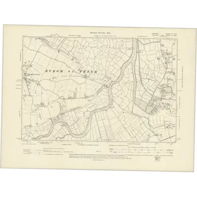 1903 Map of Norfolk C.NW, 1906 Print