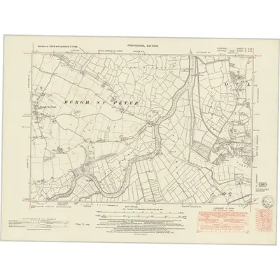 1946 Map of Norfolk C.NW, 1951 Print