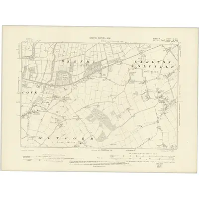 1903 Map of Norfolk C.SW, 1906 Print