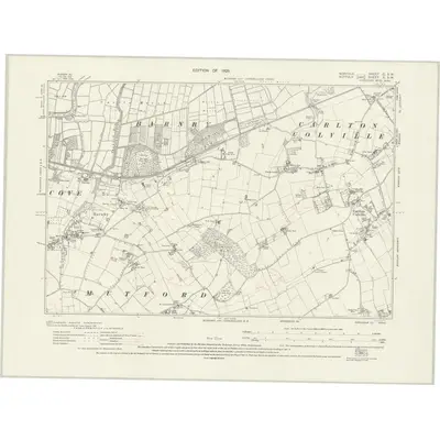 1926 Map of Norfolk C.SW, 1928 Print