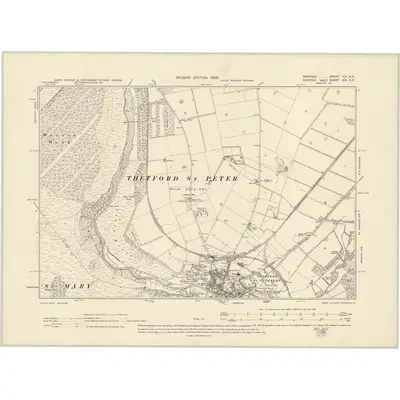1903 Map of Norfolk CII.NE, 1905 Print