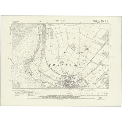 1926 Map of Norfolk CII.NE, 1929 Print