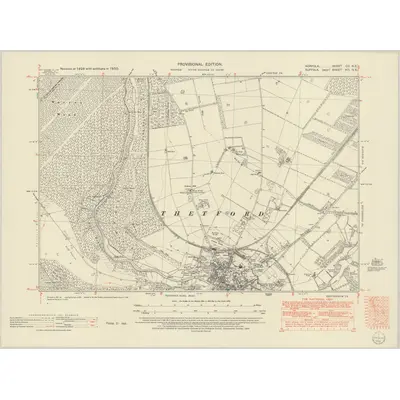 1950 Map of Norfolk CII.NE, 1952 Print