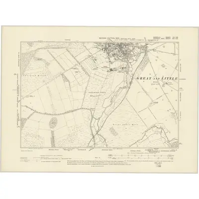 1903 Map of Norfolk CII.SE, 1905 Print