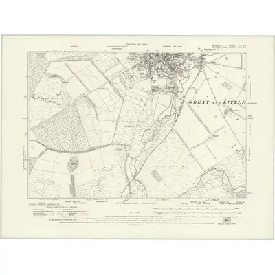 1926 Map of Norfolk CII.SE, 1929 Print