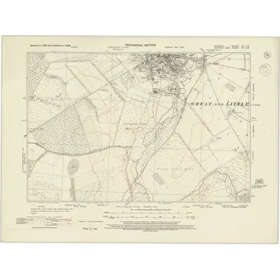 1938 Map of Norfolk CII.SE, 1944 Print