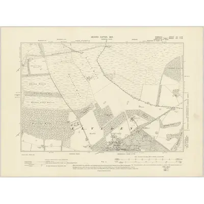 1903 Map of Norfolk CII.SW, 1905 Print