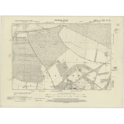 1938 Map of Norfolk CII.SW, 1944 Print
