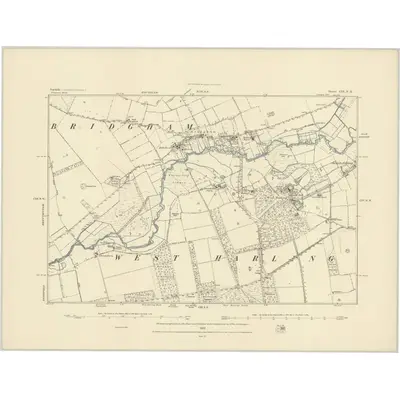 1882 Map of Norfolk CIII.NE, 1883 Print