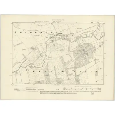 1903 Map of Norfolk CIII.NE, 1906 Print