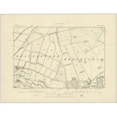1881 Map of Norfolk CIII.NW, 1884 Print