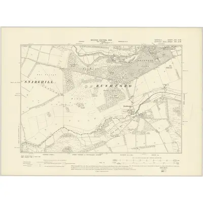 1903 Map of Norfolk CIII.SW, 1905 Print