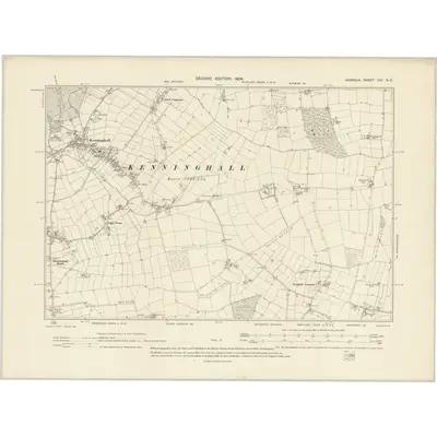 1904 Map of Norfolk CIV.NE, 1906 Print