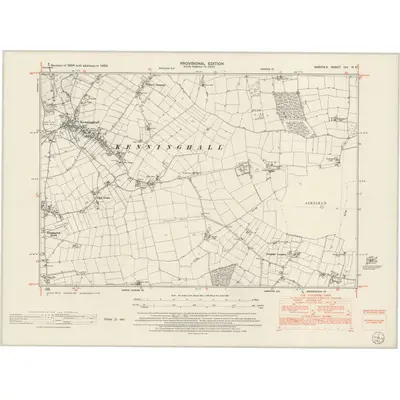 1950 Map of Norfolk CIV.NE, 1953 Print