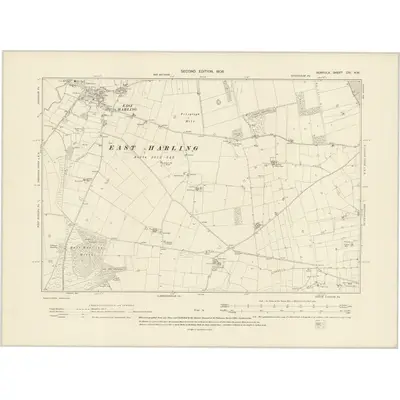 1904 Map of Norfolk CIV.NW, 1906 Print