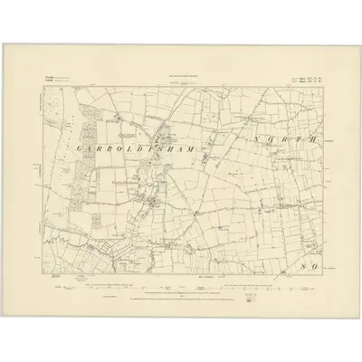 1882 Map of Norfolk CIV.SW, 1884 Print