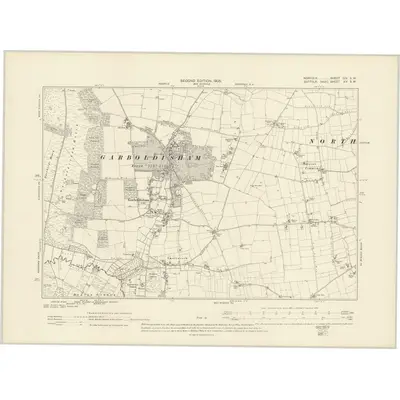 1903 Map of Norfolk CIV.SW, 1905 Print