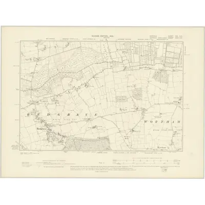 1903 Map of Norfolk CIX.NE, 1905 Print