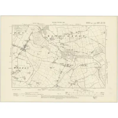 1903 Map of Norfolk CIX.NW, 1905 Print