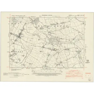 1950 Map of Norfolk CIX.NW, 1952 Print