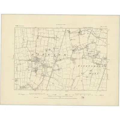 1883 Map of Norfolk CV.NE, 1884 Print