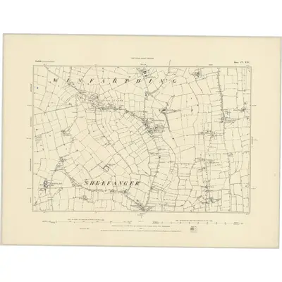 1883 Map of Norfolk CV.NW, 1884 Print