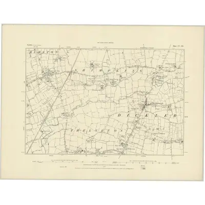 1883 Map of Norfolk CV.SE, 1884 Print