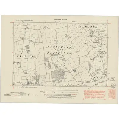 1946 Map of Norfolk CVI.NE, 1951 Print