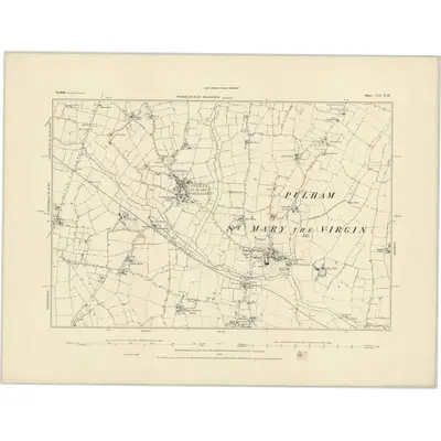 1883 Map of Norfolk CVI.NW, 1884 Print