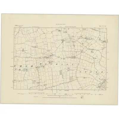 1883 Map of Norfolk CVI.SW, 1884 Print
