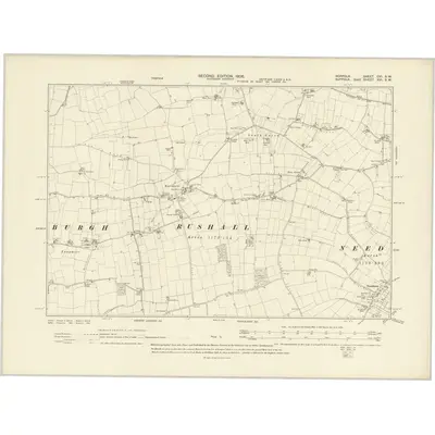 1903 Map of Norfolk CVI.SW, 1906 Print