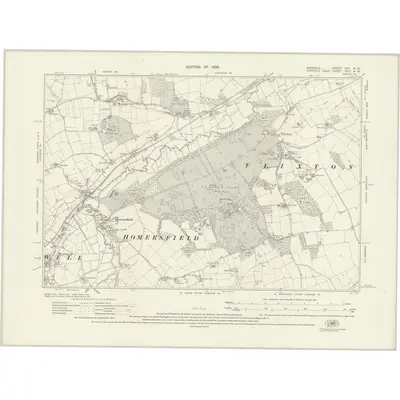 1925 Map of Norfolk CVII.NW, 1928 Print